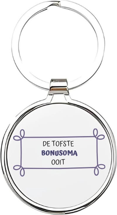 Akyol - ik heb de tofste bonusoma ooit Sleutelhanger - Oma - de liefste bonusoma - bonusoma sleutelhanger - oma sleutelhanger - sleutelhanger oma - familie sleutelhanger - moederdag cadeautje - oma cadeau - mom - oma - bonusoma - 4 x 7,5 CM