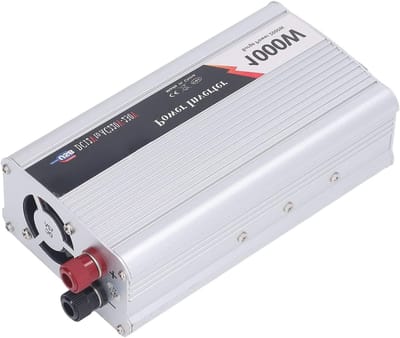 Inverter voor Auto 12V naar 220V-230V, 1000W Continue Vermogen, 2000W Piekkracht, Zuivere Sinusgolf met USB 5V Uitgang, Lichtgewicht Aluminium Behuizing