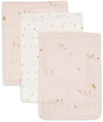 Jollein Hydrofiel Washandje - 15x20cm - Pretty Picnic - 3 Stuks
