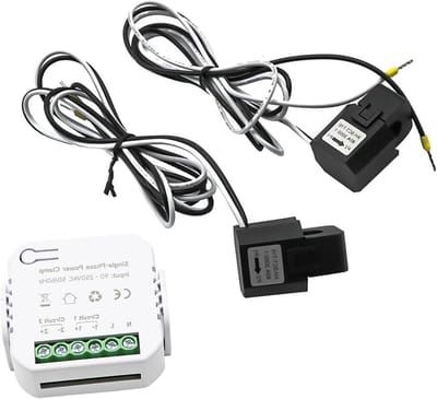 Energieverbruiksmeter - Stroommonitor WiFi - Energie Verbruik - Tweeweg Meting - 120A - Zwart