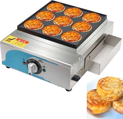 Elektrische Bakplaat - Omelet Maker - Ontbijt Maken - 18 Gaten Ontwerp - 58x37x17cm - Zilver