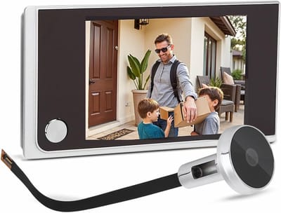 Draadloze Videodeurcamera met 3.5 Inch LCD Scherm, 120° Hoek, Eenvoudige Installatie en Batterijvoeding voor Voordeurbeveiliging, Geschikt voor Deurdiktes van 14-28mm