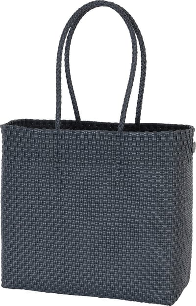 Handgevlochten Elegante Shopper - Shopping bag - Duurzame boodschappentas - Kantoortas - Werktas - Strandtas - Sporttas - Handed By Solo - donkergrijs - dark grey