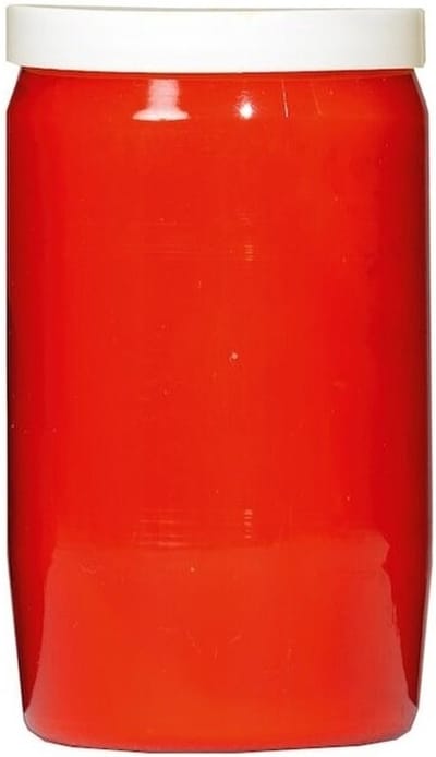 Grafkaars/gedenklicht - rood - 6 x 10 cm - 3 dagen brandtijd