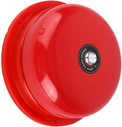 Elektrische bel met brandalarm en roestvrijstalen interne drums - 100 dB, beveiliging, alarm, deurbel