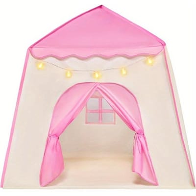 Roze Prinsessen Tent ontworpen voor Meisjes met LED Sterrenlichtjes Grote Speelhuis Kinder Kasteel Geniet Tent ontworpen voor Kinderen Binnen Buiten pink