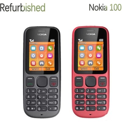 Gereviseerde Nokia Originele Nokia 100 Mobiele Telefoon 1 Battery 1 Charger rood