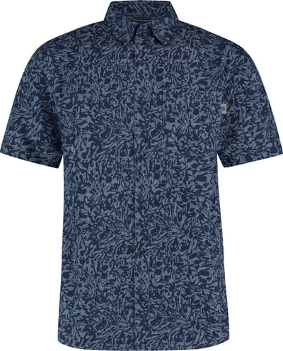 Royal Robbins Amp Lite Printed S/S - Outdoorblouse - Korte mouw - Heren - Deep Blue Fortuna Pt - Maat M