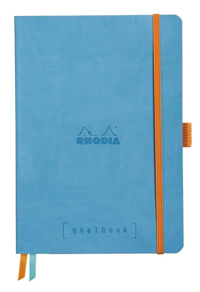 Rhodia Goalbook – A5 – 120 Bladen – Dotted – Ivoorkleurig Papier 90 g/m² – Elastieksluiting - Turquoise
