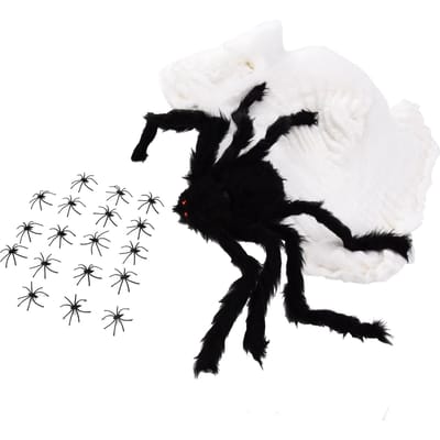 Decoratieve Spin Spookhuis Kunstmatige Spin met Nep Spinnenweb voor Feest Halloween Festival Decoratie black