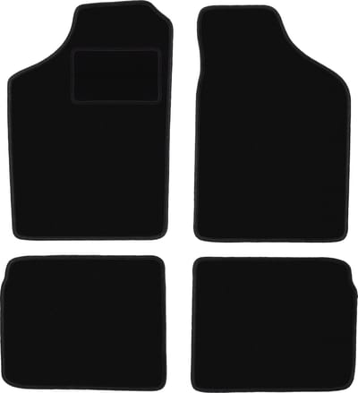Zwarte veloursmatten voor: Volkswagen Polo II coupé, hatchback, sedan (1981-1992)