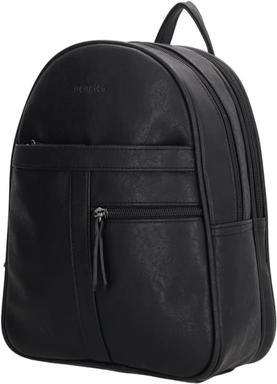 Beagles Majorca Rugzak - Dames - Verstelbare Schouderbanden - Met Ritsvakken - Daypack - Rugtas - Zwart