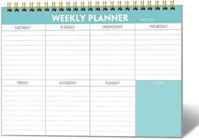 Ongedateerde Weekplanner Notitieblok met To-Do Lijst & Habit Tracker | 52 Vellen | A5 Formaat
