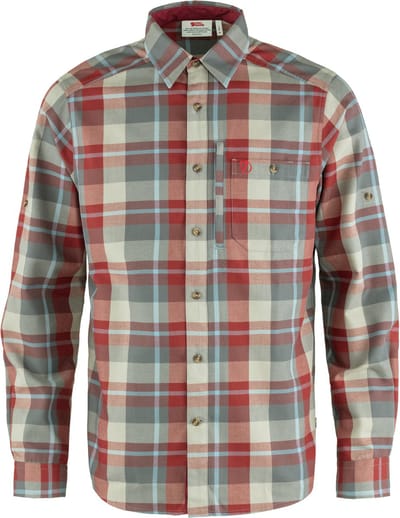 Fjallraven Fjallglim Shirt Men - Outdoorblouse - Heren - Rood/grijs - Maat S