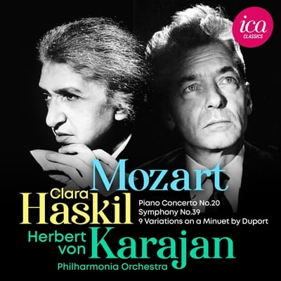 Clara Haskil, Philharmonia Orchestra, Herbert Von Karajan - Mozart: Piano Concerto No.20 | Symphony No.39 | 9 Variations On a Minuet by Duport (CD)