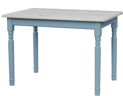 Eettafel Massief Hout - Keukentafel Landelijk - Gezellig Tafelen - Handgemaakt Robuust - 70 x 130 cm - Blauw