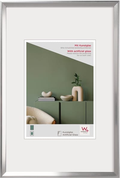 Walther Desire - Kunststof lijst - Fotoformat 30x40 cm - Kunstglas - Zilver