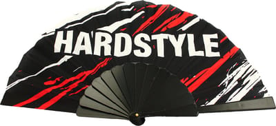 LOUD AND CLEAR® - Waaier - Handwaaier - Spaanse Waaier - Festival - Zwart - Rood - HARDSTYLE