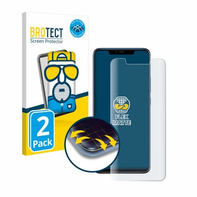 BROTECT - Screenprotector voor Huawei Mate 20 Pro - Folie Beschermfolie matte volledig dekking 2 Stuks