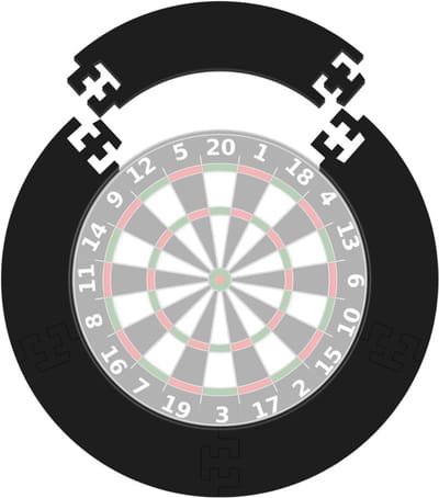 Zyrex® Dartbord Surround Ring - Dartbordring - Dartbord Muurbeschermer - Zwart - 72cm x 72cm x 4cm