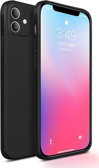 DrPhone IH6 – Siliconenhoesje Hoesje – 5,4 Inch - TPU – Zachte Binnenkant – Camera Bescherming - Geschikt voor iOS Smartphone 13 Mini - Zwart
