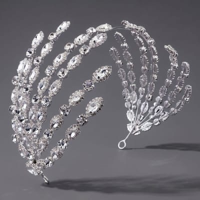 Kroon voor dames-Prinsessenkroon-Diadeem-Kroon-Strass-Elegant en Duurzaam - Geschikt voor Verschillende Gelegenheden-Haarsieraad-Stijl 87