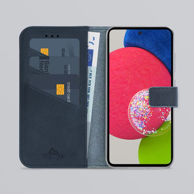 My Style Telefoonhoesje geschikt voor Samsung Galaxy A52 Hoesje | My Style Flex Wallet Bookcase Portemonnee | Pasjeshouder voor 3 Pasjes | Telefoonhoesje voor Pinpas / OV Kaart / Rijbewijs - Royal Blue | Blauw
