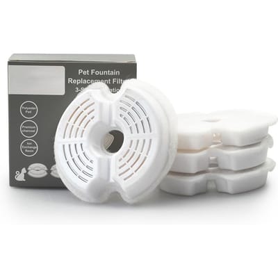 Vervangende cartridge voor waterdispenser voor huisdierenkatten 4Pcs/Set wit