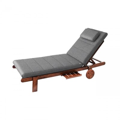 Tuinkussen Ligkussen Ligbed Alicante Antraciet - Waterafstotend - 7cm Dik- Duurzaam - Multifunctioneel- Massief Schuim