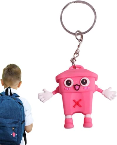 Vuilnisemmer Sleutelhanger - Cartoon Tas Hanger - Decoratie Accessoire - PVC Charm Design - 18 GB - Meerdere Kleuren