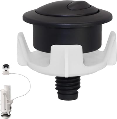 Toilet Drukknop - Reservoir Onderdelen - Sanitair Reparatie - Twee Spoelopties - 4.8x5.4 cm