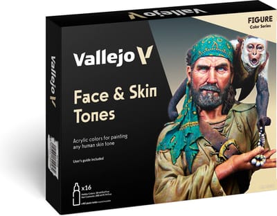 Vallejo Hobbyverf Acrylverf - 70258 Model Color - Gezichts- en huidtinten Kleuren - Acryl Set 16x18ml Verf set