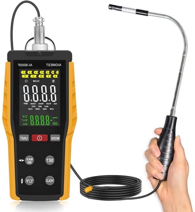 Thermoanemometer - Luchtstroommeter Warmdraad - Ventilatie Meten - Mini Sonde Nauwkeurig - 0.1 m/s - Zwart