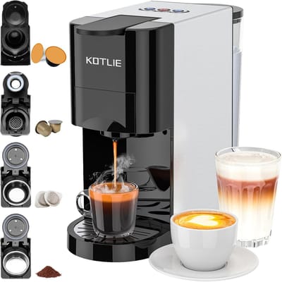 Capsule Koffiezetapparaat - Eenkopsmachine Espresso - Snel Koffie Maken - 4-in-1 Functionaliteit - 800 ml Tank - Zwart