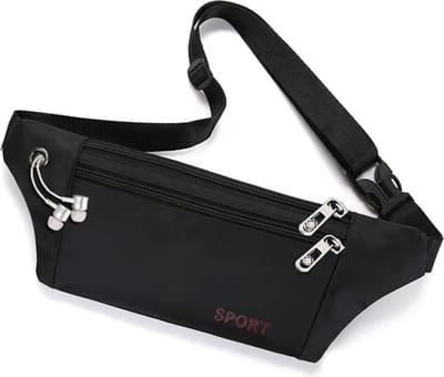 Actie4you® - Heuptas - Sportieve Heuptas - Running Belt - Fanny Pack - Crossbody Tas - Met Kabel Opening - Hardlooptas - Uniseks – 3 vakken – Zwart