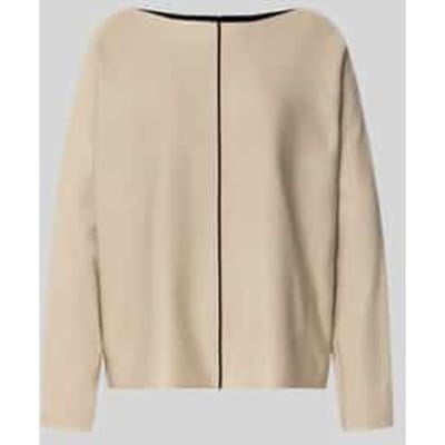 Comfort fit gebreide pullover met een anderskleurige achterkant