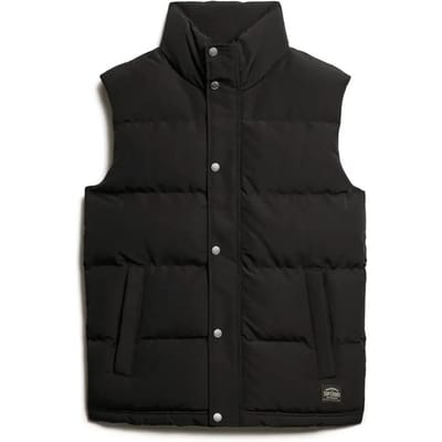 Superdry Everest-bodywarmer Zonder Capuchon Zwart Grootte: S