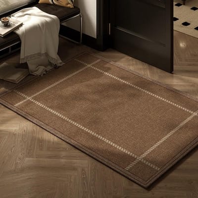 Deluxe Sens Luxe Léger Rétro Vert Paillasson d'Entrée Tapis de Sol Maison Antidérapant Tapis de Pied Tapis de Salon Paillasson Porte Porte 100*140
