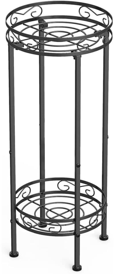 KAD® Plantenrek Buiten - Metalen Plantentrap voor Buiten & Binnen - Decoratief Plantenrek voor de Tuin - Zwart - 29cm x 29cm x 71