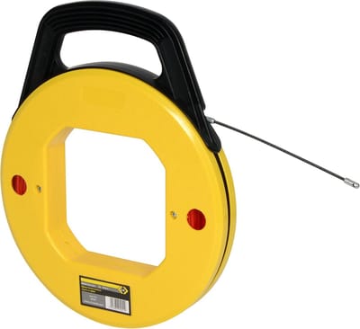 Nylon Trekkoord - Kabeltrekband Touw - Kabel Installatie - Flexibele Geleidingskop - 25 Meter 4mm - Geel