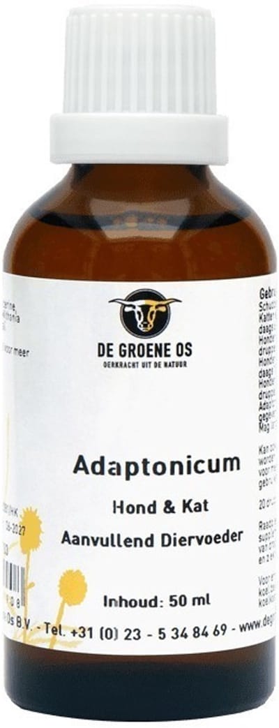 Adaptonicum Supplement De Groene Os - Ashwaganda Tinctuur 50ml - Stress Ondersteuning Honden Katten