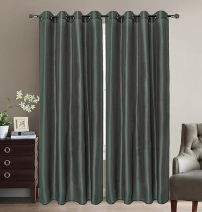 Kant en Klaar Vitrage Gordijn - Met Ringen - 140x240 cm - Antraciet