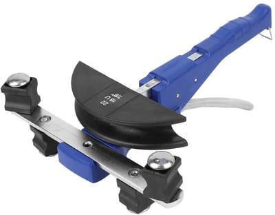 Dailygoods- Buigmachine handmatig 6-22 mm - Buisbuigapparaat tot 90° - 7 verwisselbare buigvormen - Foutvrij ratelmechanisme - Kunststof koffer - Hoogwaardige materialen - Buisbuiger