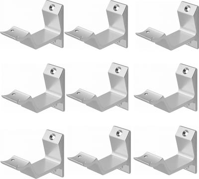 Hermeta leuninghouder 3542-01 - Aluminium - Opschroef - Hol zadel - Naturel - 10 stuks