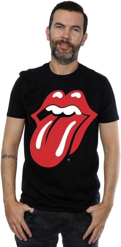 Klassiek Tong T-shirt Zwart voor Heren - Iconisch Band Merchandise