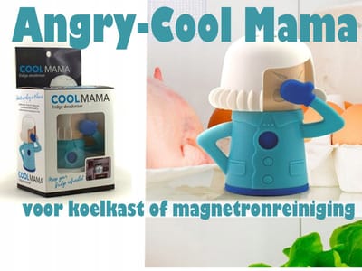 Geurabsorbeerder Angry Cool Mama | Voor koelkast of magnetron reiniging | Blauw