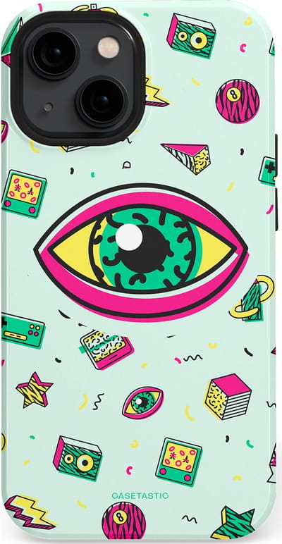 Casetastic Hoesje Geschikt voor Apple iPhone 13 Mini Magsafe - Stijlvolle Beschermende Duo-layer Case - Retro 80s vibes