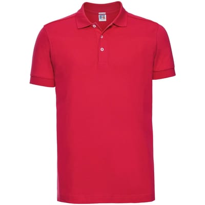 Russell Heren Rekken Korte Mouw Poloshirt (Klassiek rood)
