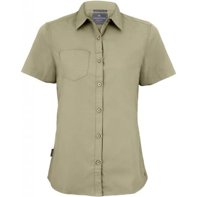 Craghoppers Dames/dames Expert Kiwi Shirt met korte mouwen (Kiezelbruin)