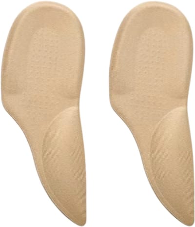 1 Paar Orthopedische Steunzolen voor Platvoeten - Comfortabele Inlegzolen met Silicone Gel - Voetkussen voor Schoen, Pijnverlichting en Voetverzorging - Beige